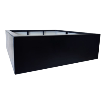 Fibreglass planter - Square - 200 x 200 x 60 cm - RAL9005 matt (black) - With bottom
