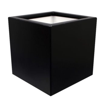Fibreglass planter - Square - 50 x 50 x 50 cm - RAL9005 matt (black) - With bottom