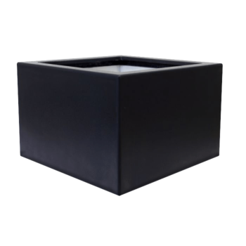 Fibreglass planter - Square - 60 x 60 x 40 cm - RAL9005 matt (black) - With bottom