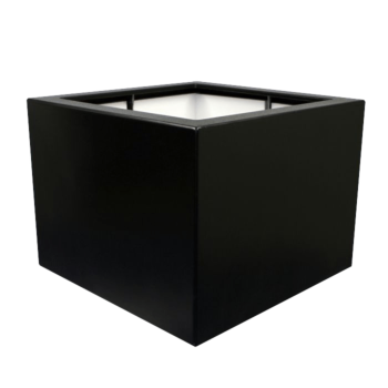 Fibreglass planter - Square - 80 x 80 x 40 cm - RAL9005 matt (black) - With bottom