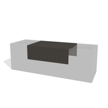 Powder coated steel platform for planter 60 x 41 x 20 cm