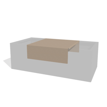 Powder coated steel platform for planter 60 x 61 x 20 cm