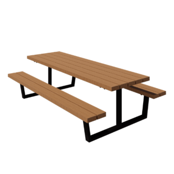 Steel picnic table - Georgia L - 240 x 163 x 75 cm - With Douglas wood