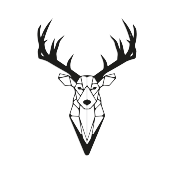 Metal wall art - Reindeer Small - 60 x 43,4 cm