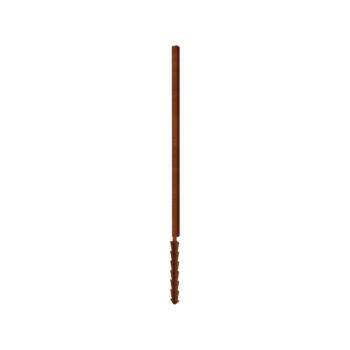 Corten steel garden fence H intermediate post with support pin 190 x 6 x 6 cm