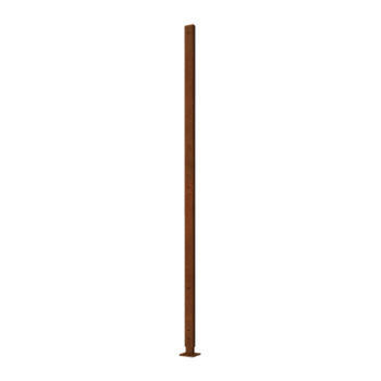 corten steel garden panel post straight with flat base 190 x 6 x 3 cm