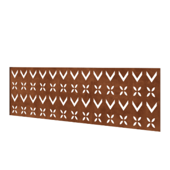 Corten steel garden fence H panel V 180 x 63,3 cm
