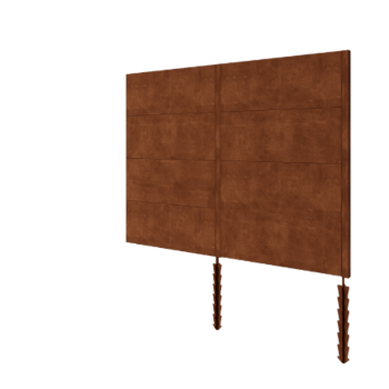 Corten steel fence H4 - Complete set - 252 x 6 x 190 cm