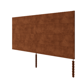 Corten steel fence H4 - Complete set - 372 x 6 x 190 cm