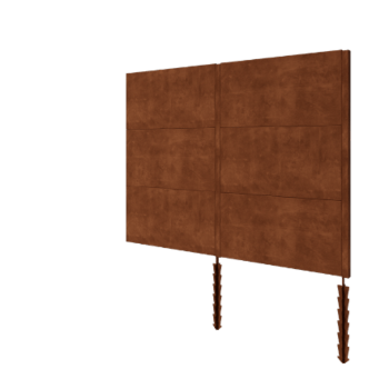 Corten steel fence H3 - Complete set - 252 x 6 x 190 cm