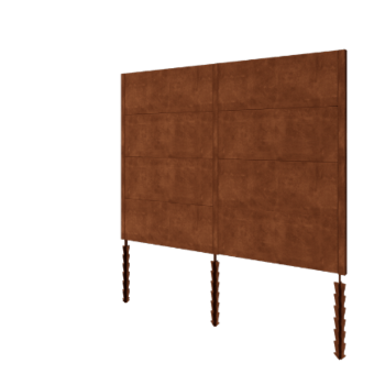 Corten steel garden fence H4 complete set 258 cm