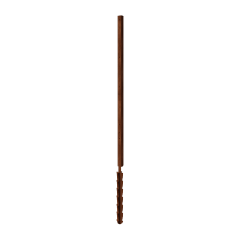 Corten steel fence H - End post with support pin - 190 x 6 x 6 cm - For 4x Panel 47,5 cm