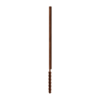 Corten steel fence H - Corner post with support pin - 190 x 6 x 6 cm - For 4x Panel 47,5 cm
