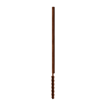 Corten steel fence H - Intermediate post with support pin - 190 x 6 x 6 cm - For 3x Panel 63,3 cm