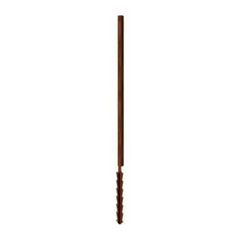 Corten steel fence H - Corner post with support pin - 190 x 6 x 6 cm - For 3x Panel 63,3 cm