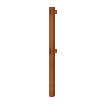 Corten steel decorative fence corner post
