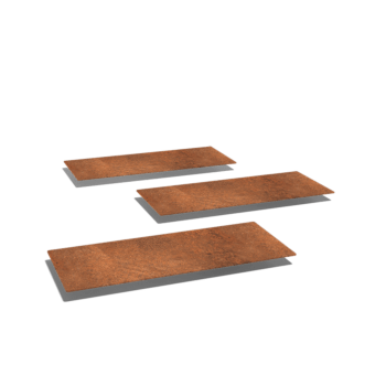 Corten steel stepping stone Rectangle 60 x 25 cm