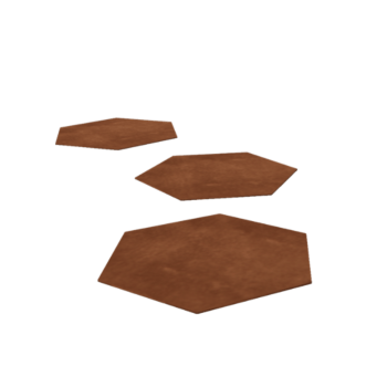 Corten steel stepping stone Hexagon 50