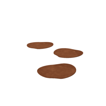 Corten steel stepping stone - Organic - 30 x 30 cm