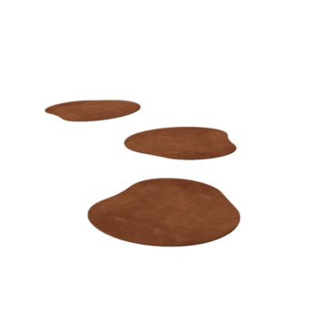 Corten steel stepping stone Organic 40 x 40 cm