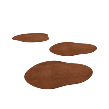 Corten steel stepping stone - Organic - 50 x 50 cm