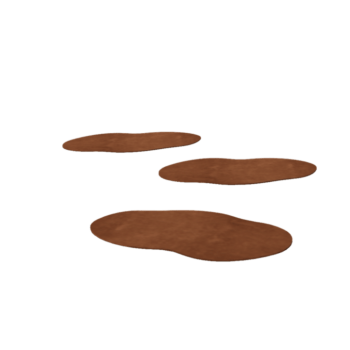 Corten steel stepping stone - Organic - 50 x 25 cm
