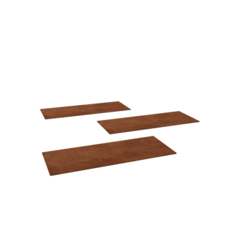 Corten steel stepping stone Rectangle 60 x 25 cm