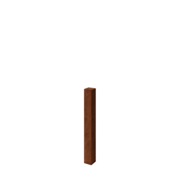 Corten steel garden fencing pole 100 cm