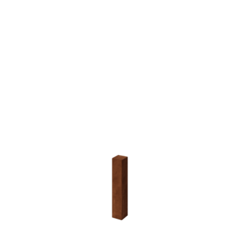 Corten steel garden fencing pole 60 cm