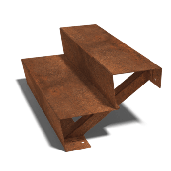 Corten steel stairs New York 2-step (width 80 cm)