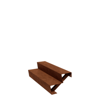 Corten steel stairs New York 2-step (width 120 cm)