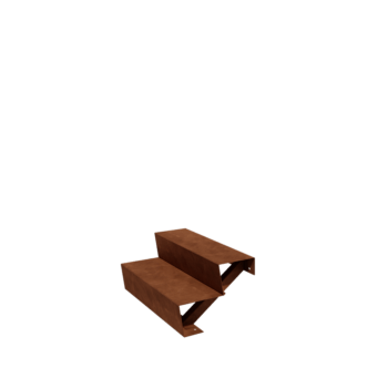 Corten steel stairs New York 2-step (width 80 cm)