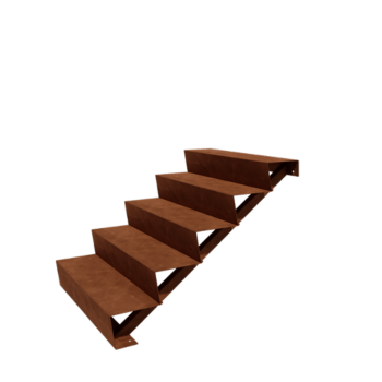 Corten steel stairs New York 5-step (width 100 cm)