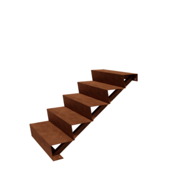 Corten steel stairs New York 5-step (width 80 cm)