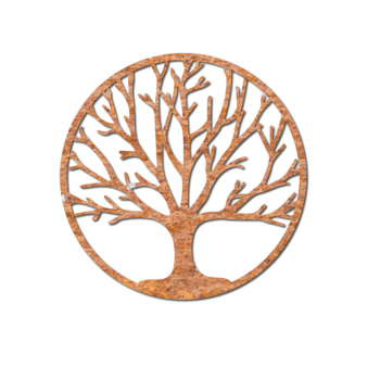 Corten steel wall art - Tree Small - 50 x 50 cm