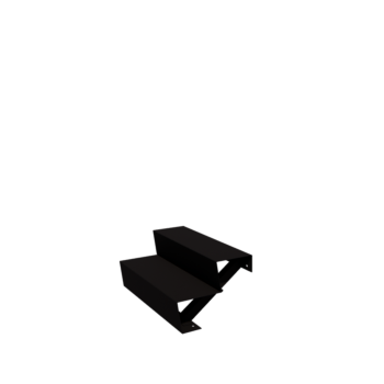 Black steel stairs New York 2-step (width 80 cm)