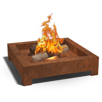 Corten steel bowl fire pits Detroit (Square) (While supplies last!)