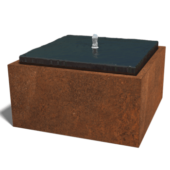 Corten steel water feature 80 x 80 x 40 cm