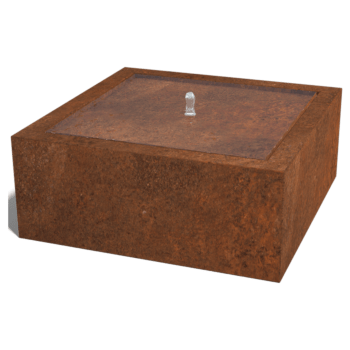 Corten steel water table 100 x 100 x 40 cm