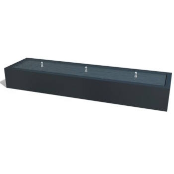 Aluminium Water table - Lyra - 300 x 80 x 40 cm - Other RAL colour - With LED lights