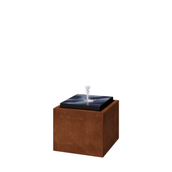 Corten steel water feature 50 x 50 x 40 cm