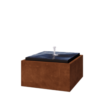 Corten steel Water table - Orin - 80 x 80 x 40 cm - With LED lights