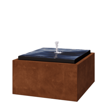 Corten steel water feature 80 x 80 x 40 cm