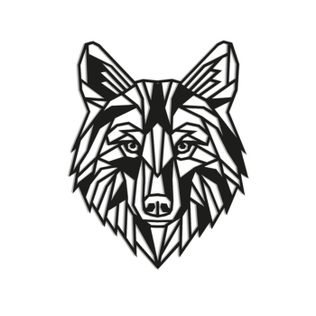 Metal wall decor Wolf 1.0