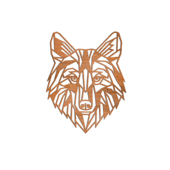 Corten steel wall art - Wolf 1.0 Small - 60 x 47,1 cm