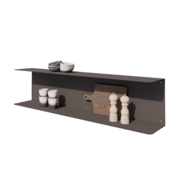 Steel wall shelf - C-shape - 120 x 20 x 28 cm - RAL7016 matt (anthracite grey)