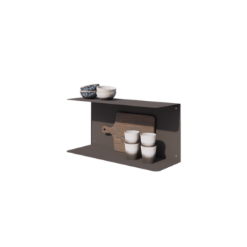 Steel wall shelf - C-shape - 60 x 20 x 28 cm - RAL7016 matt (anthracite grey)