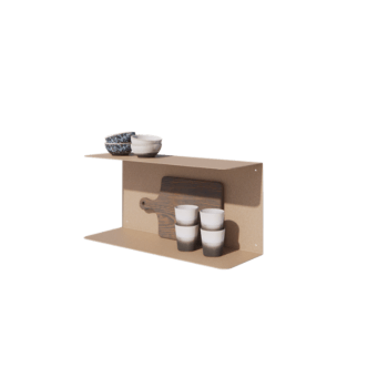 Steel wall shelf - C-shape - 60 x 20 x 28 cm - Sand look