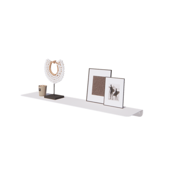 Steel wall shelf - L-shape - 100 x 20 x 5 cm - RAL9005 matt (white)