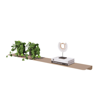 Steel wall shelf - L-shape - 120 x 20 x 5 cm - Sand look